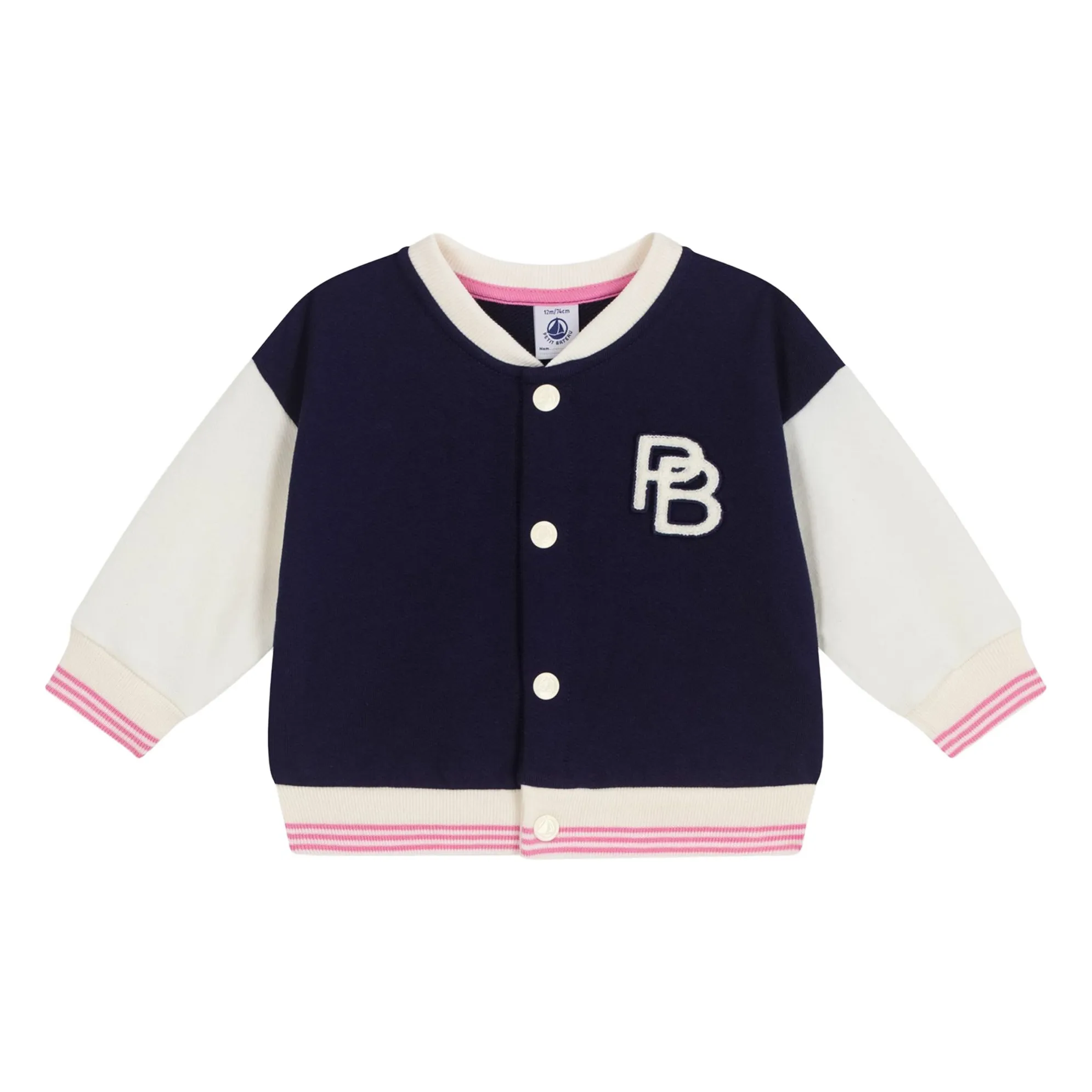 Petit Bateau Ecru Teddy Fleece Jacket