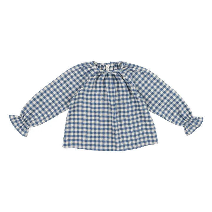 Blouse Lola Vichy | Bleu- Image produit n°0