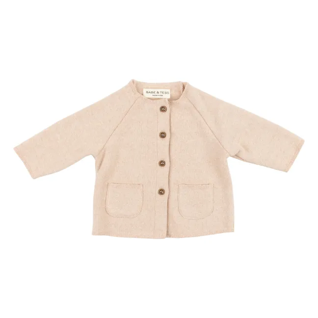 Cardigan Long | Rose pêche