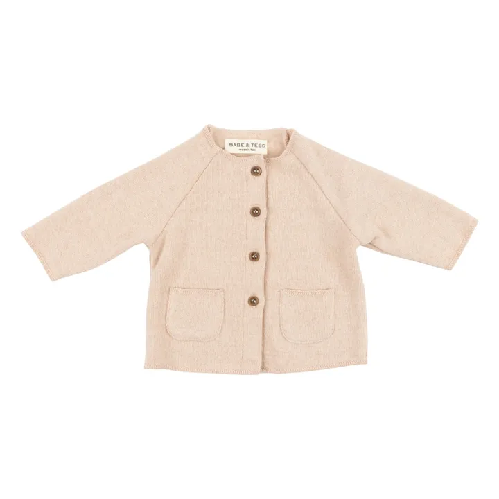 Cardigan Long | Rose pêche- Image produit n°0