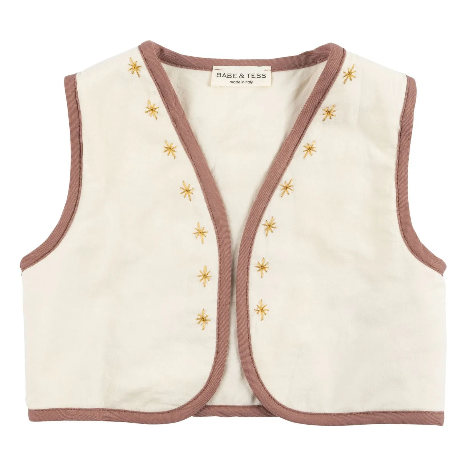 Babe & Tess Ecru Stars Vest