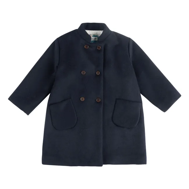 Mantel Wolle | Navy