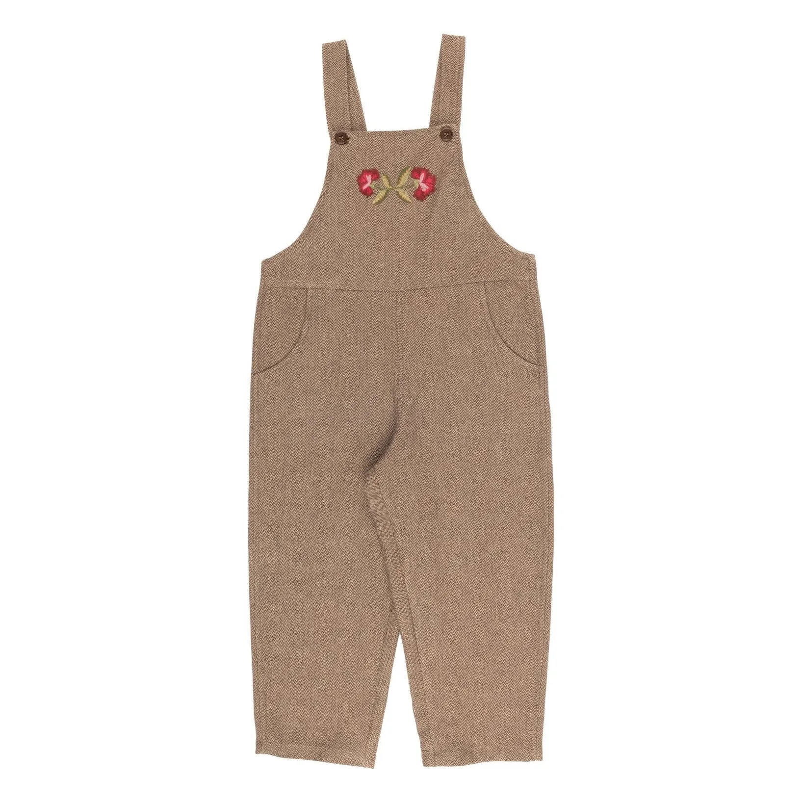Babe & Tess Frosted Brown Ada Overalls