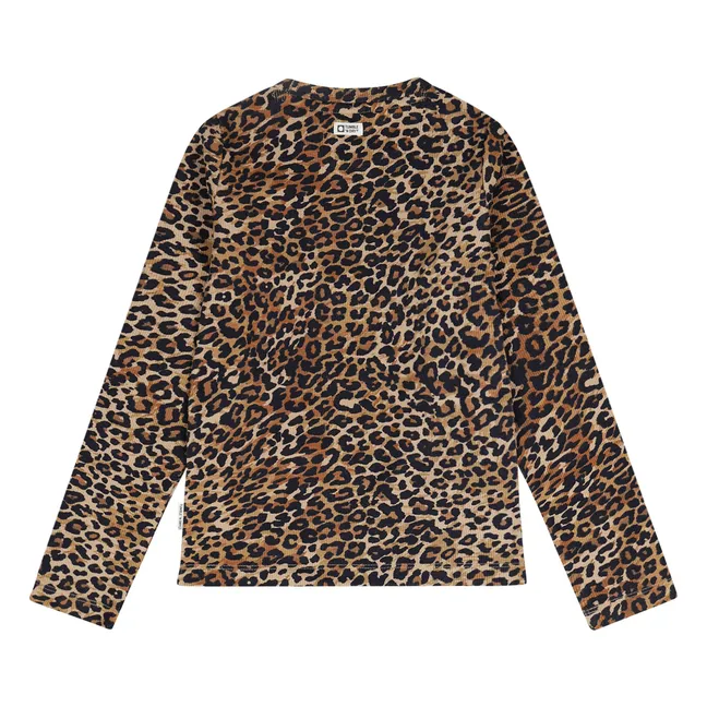 Camiseta de algodón ecológico Belle Léopard | Marrón