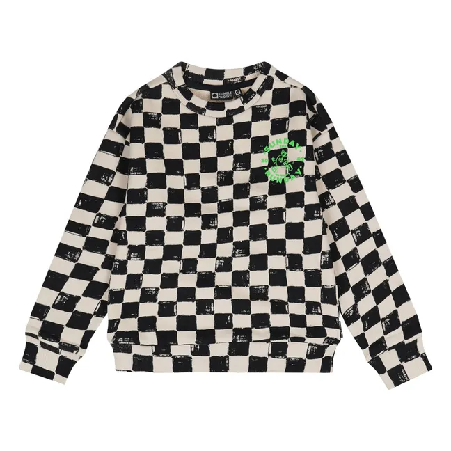 Sweat Finish Damier Coton Bio | Noir