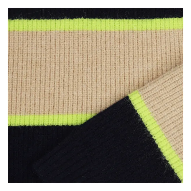 Pull Slide Rayé | Bleu nuit