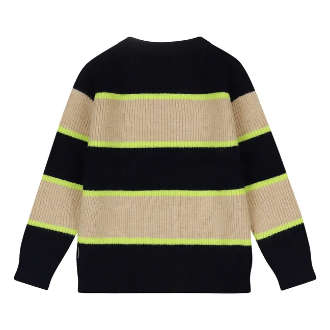 Striped Slide Sweater | Midnight blue