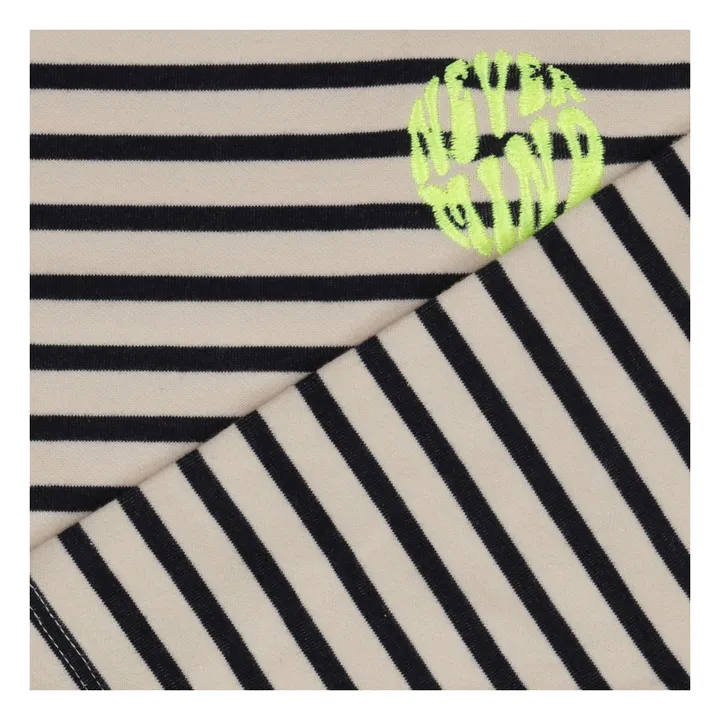 T-shirt Concrete Rayé Coton Bio | Bleu nuit- Image produit n°4