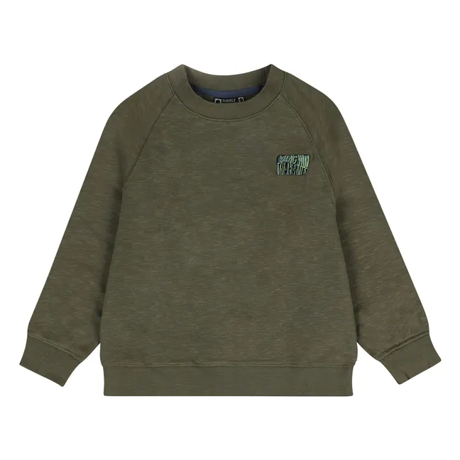 Felpa Halfpipe Cotone organico | Verde militare