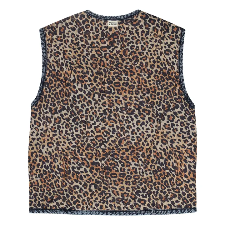 Gilet Sans Manches Demain Léopard | Marron- Image produit n°3