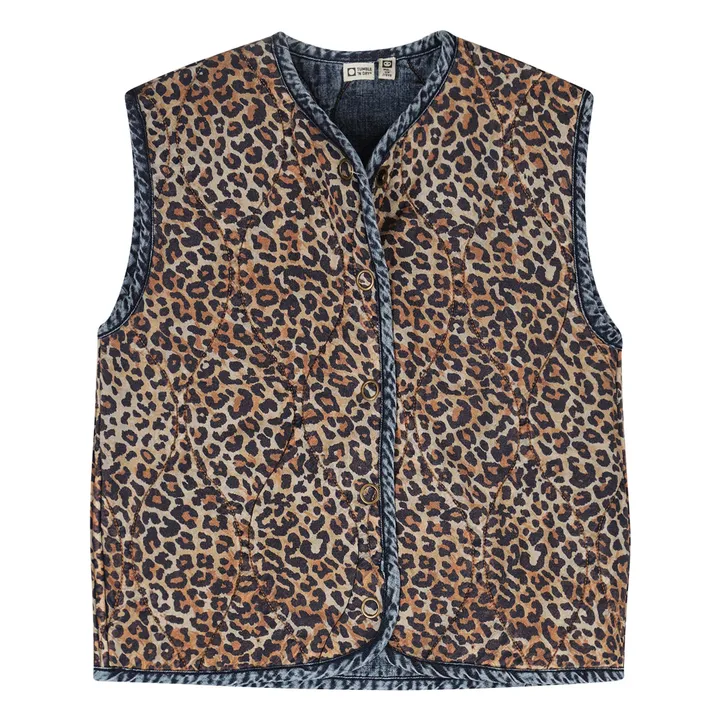 Gilet Sans Manches Demain Léopard | Marron- Image produit n°0