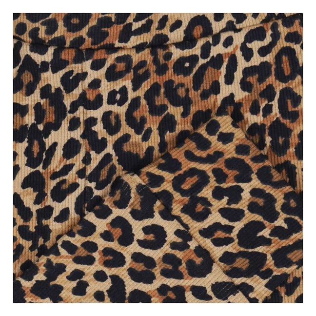 Legging Gentille Léopard Coton Bio | Marron