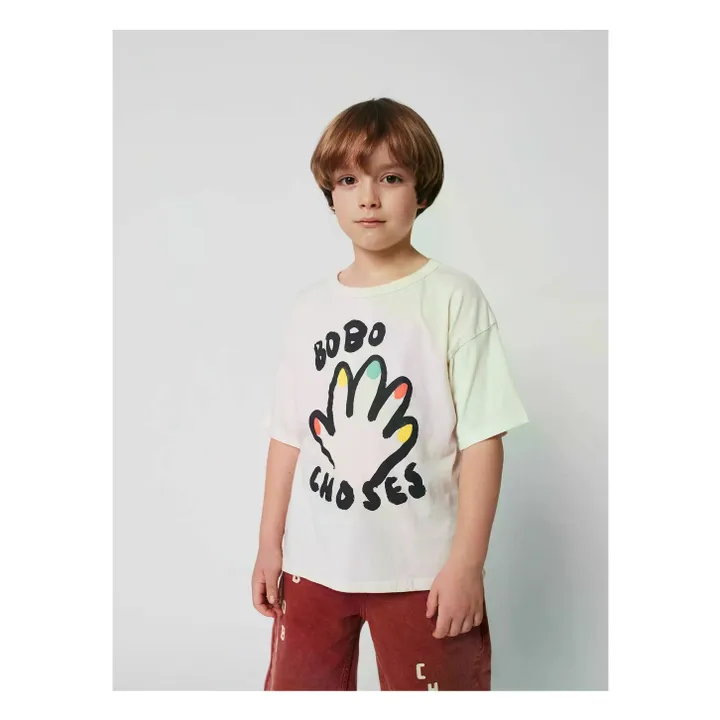 T-shirt High Five Coton Bio | Ecru- Image produit n°1