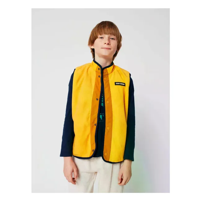 Veste Sans Manches Réversible Fibres Recyclées | Jaune