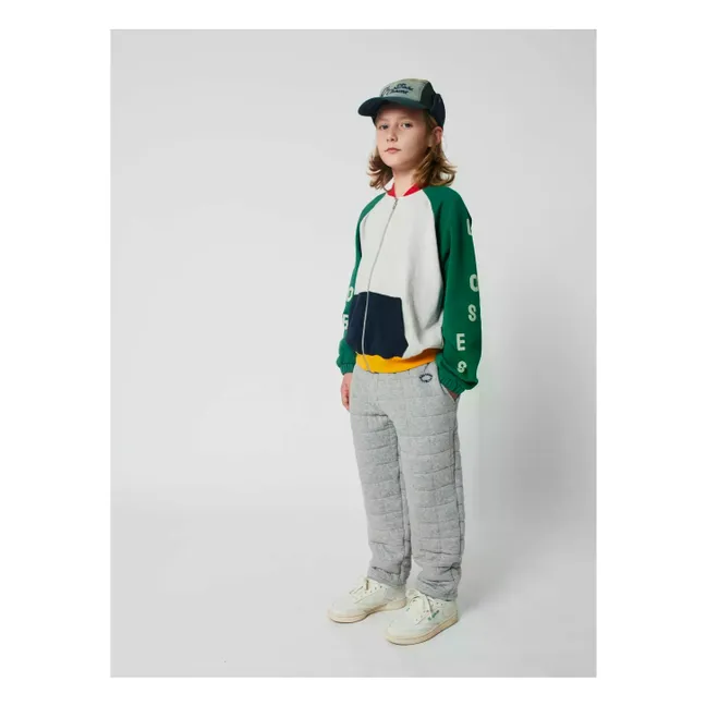 Sweat Colorblock Coton Bio | Gris chiné
