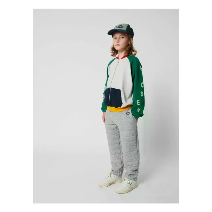 Sudadera de algodón orgánico con bloques de color | Gris Jaspeado- Imagen del producto n°3