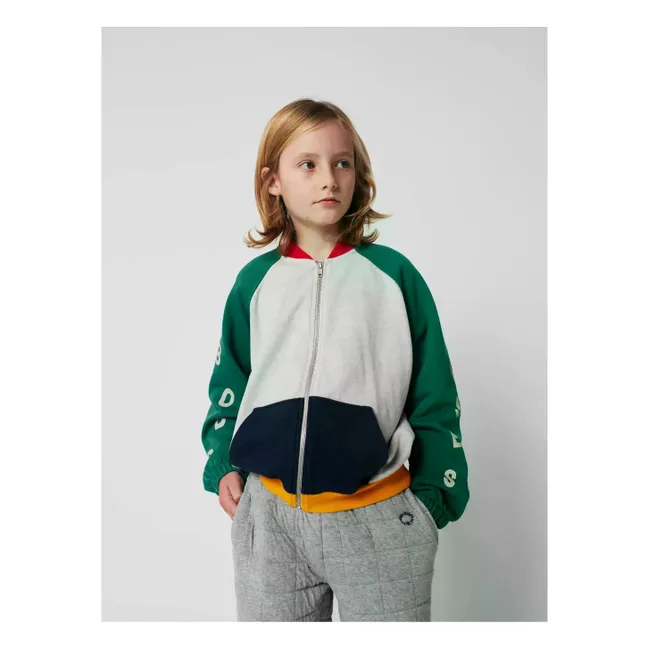 Sweat Colorblock Coton Bio | Gris chiné