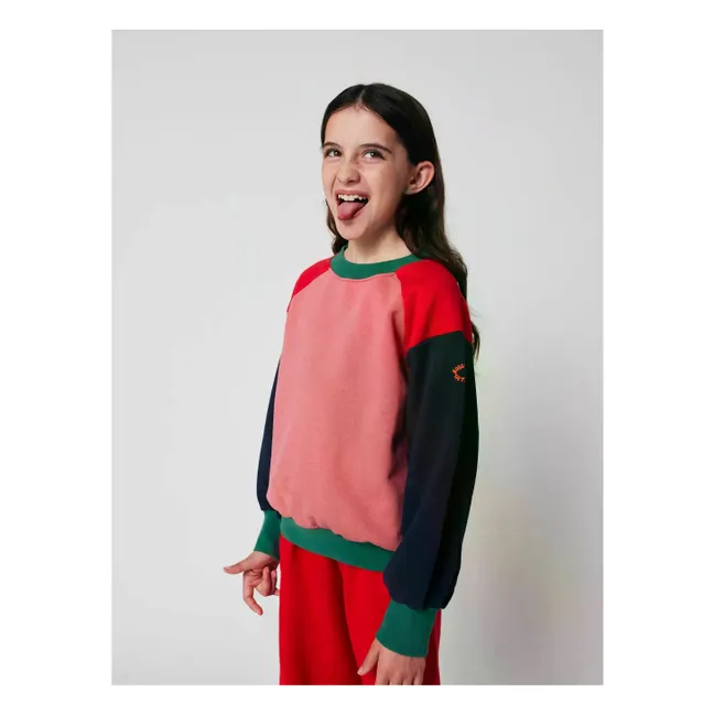 Sweat Colorblock Coton Bio | Rose