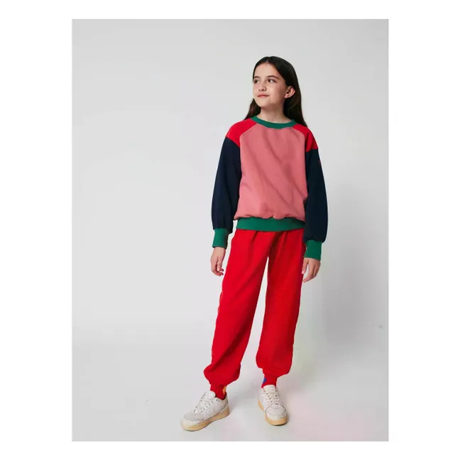 Colorblock Sweatshirt aus Bio-Baumwolle | Rosa
