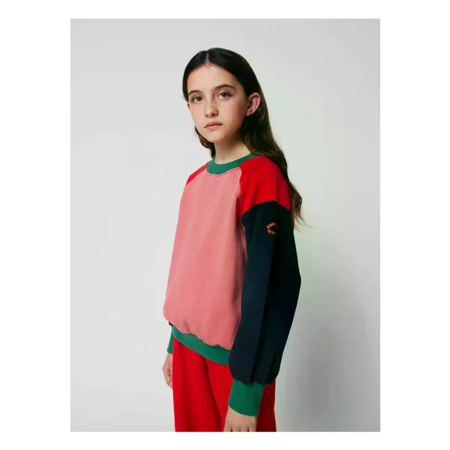 Colorblock Sweatshirt aus Bio-Baumwolle | Rosa