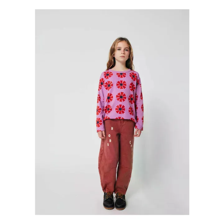 Camiseta de algodón ecológico Kaleidoscope | Lila- Imagen del producto n°2