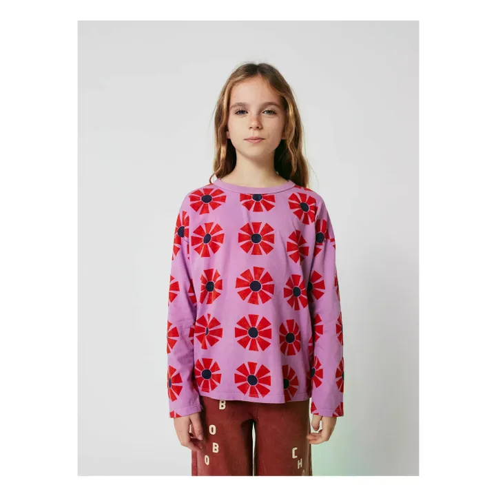 Camiseta de algodón ecológico Kaleidoscope | Lila- Imagen del producto n°1