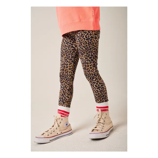 Legging Gentille Léopard Coton Bio | Marron