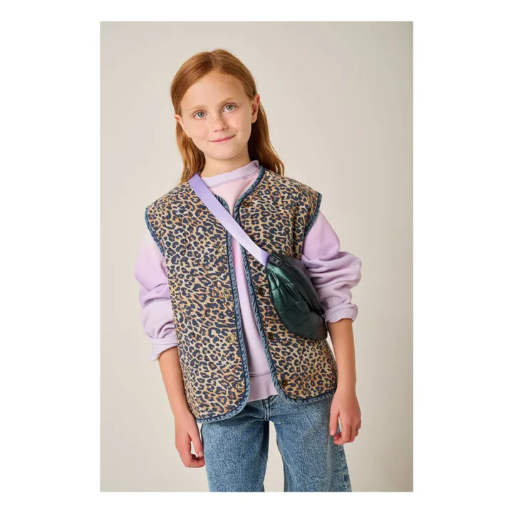 Gilet Sans Manches Demain Léopard | Marron- Image produit n°2