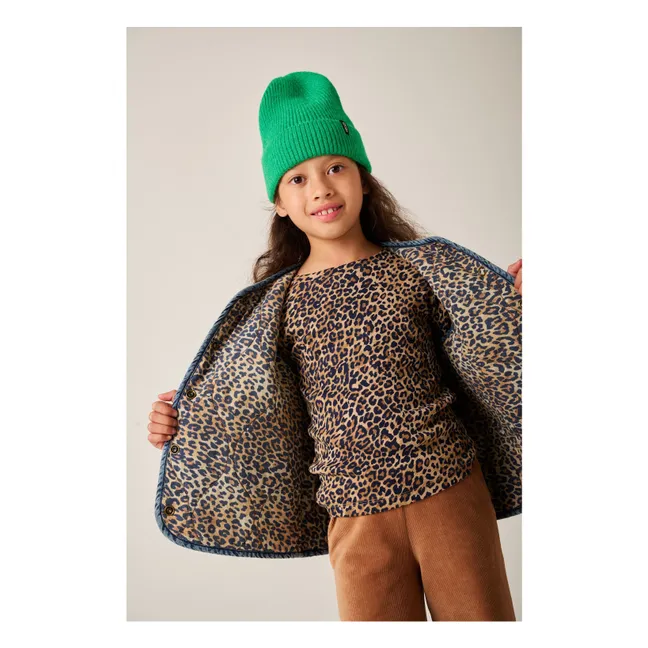 Camiseta de algodón ecológico Belle Léopard | Marrón