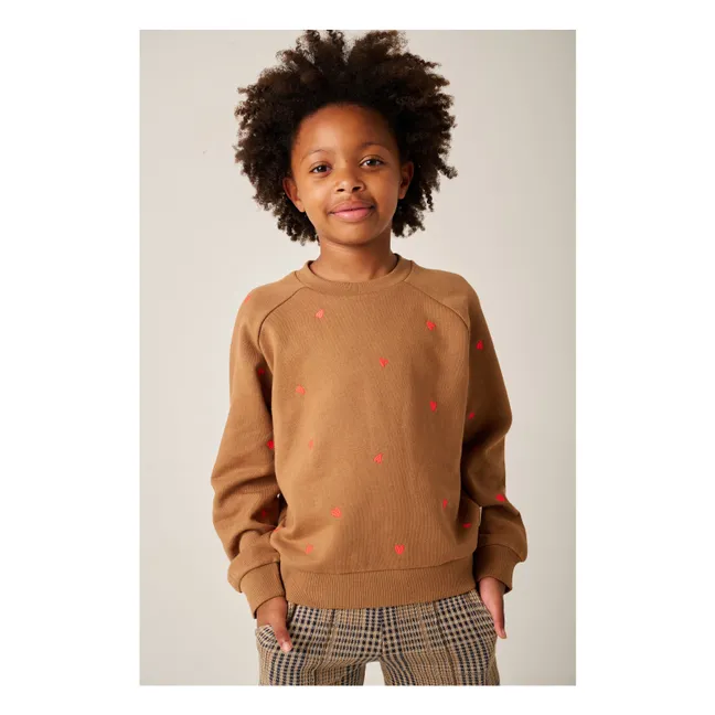 Sweat Belle Plagne Coton Bio | Marron