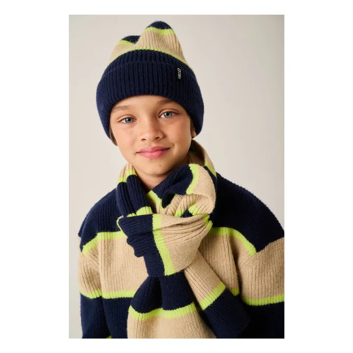 Pull Slide Rayé | Bleu nuit- Image produit n°2