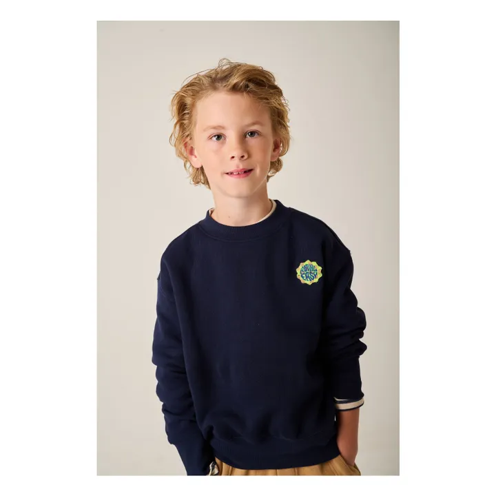 Sweat Heelflip Coton Bio | Bleu nuit- Image produit n°1