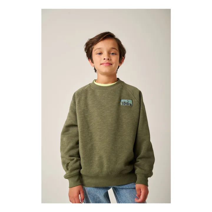 Sweat Halfpipe Coton Bio | Vert kaki- Image produit n°2