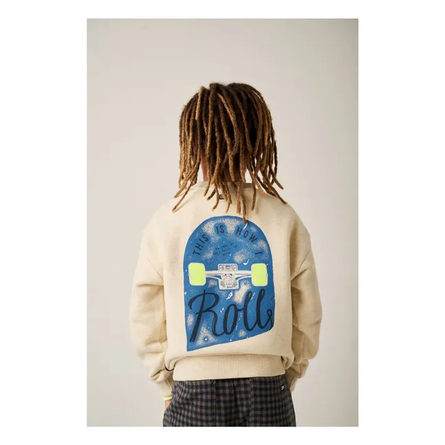 Sweatshirt Deck Bio-Baumwolle | Grauweiß