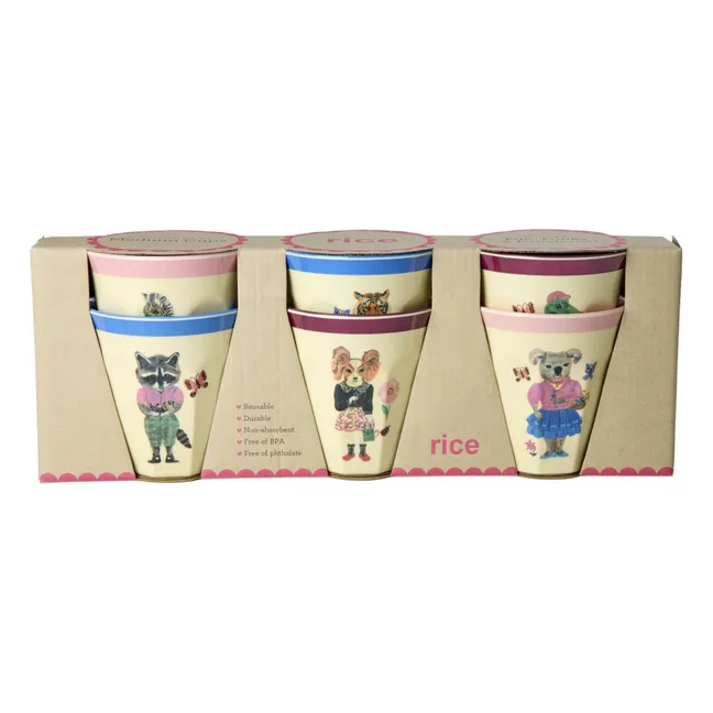 Gobelets - Set de 6 - Rice x Nathalie Lété | Crème