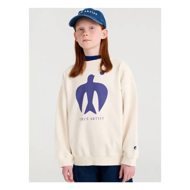 Sweatshirt Nr. 7 aus Bio-Baumwolle | Elfenbeinfarben