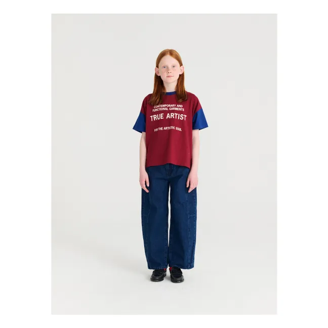 T-Shirt Nr. 18 Bio-Baumwolle | Burgunderrot