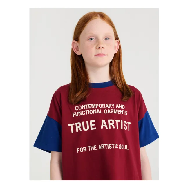 T-Shirt Nr. 18 Bio-Baumwolle | Burgunderrot