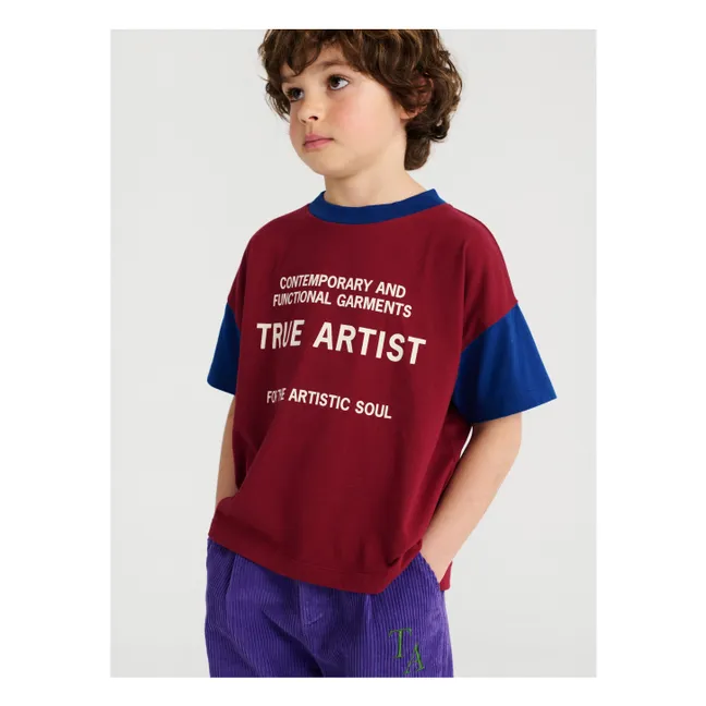 T-Shirt Nr. 18 Bio-Baumwolle | Burgunderrot