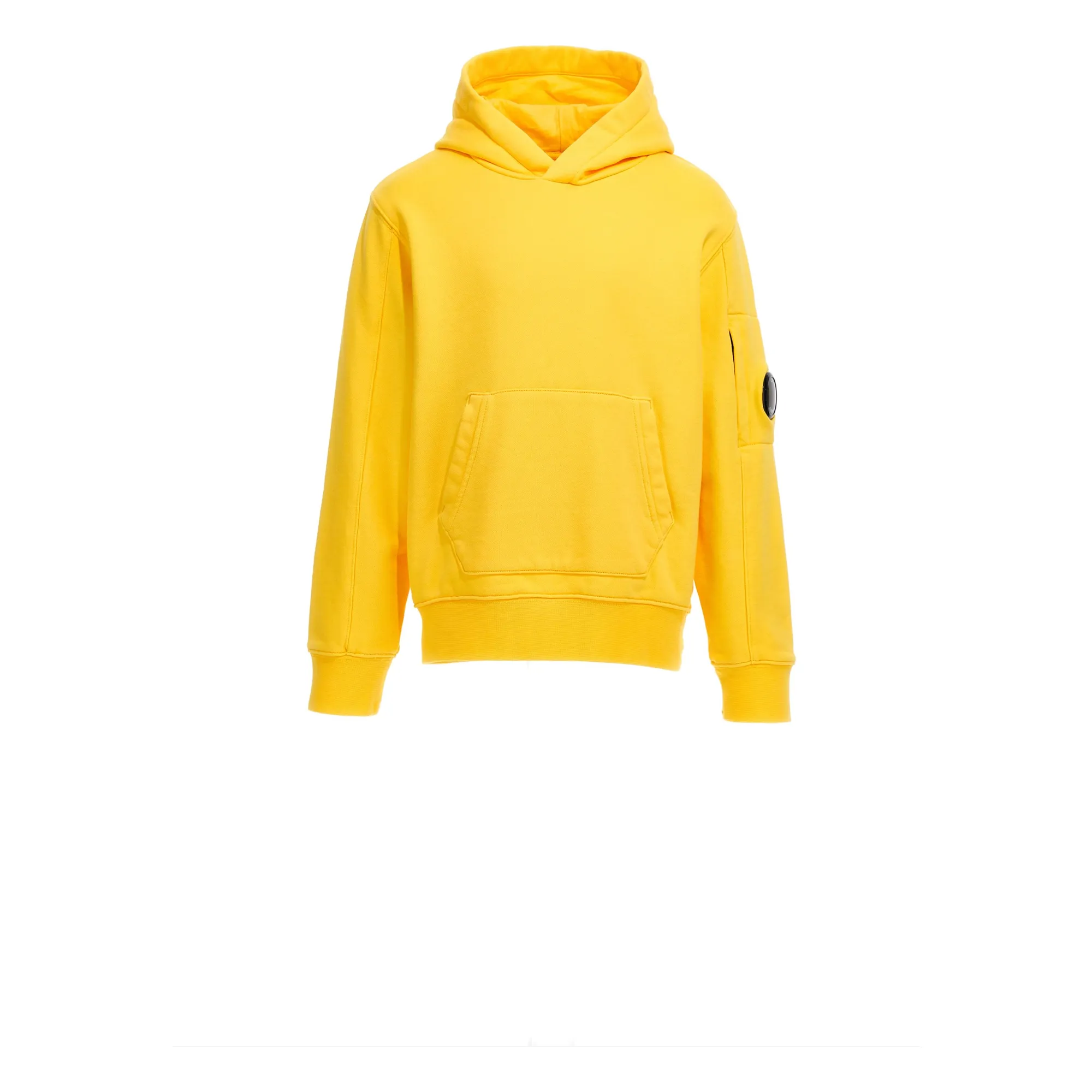C.p. Company Yellow Logo Hoodie