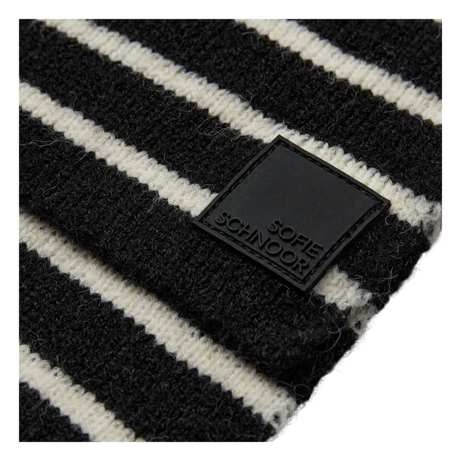 Bufanda de rayas Lailasy | Negro