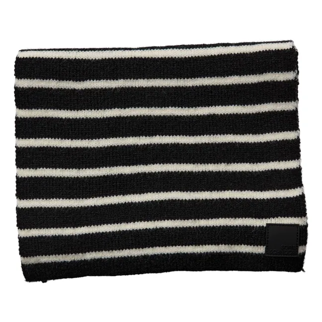 Bufanda de rayas Lailasy | Negro