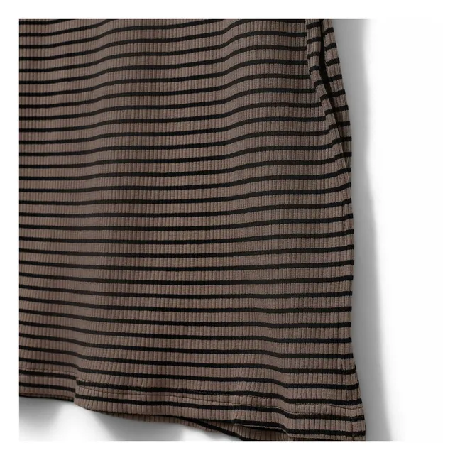 Robe Facitasy Rayé | Marron clair 