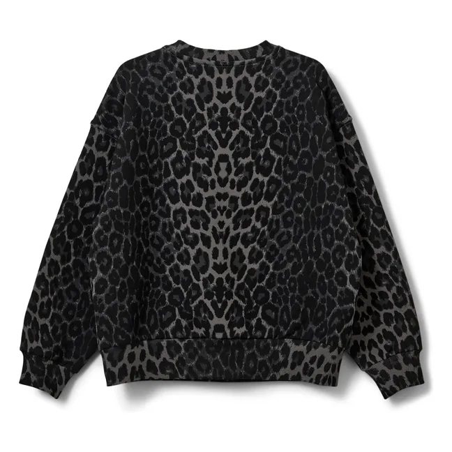 Elisy Leopard Sweat | Grey