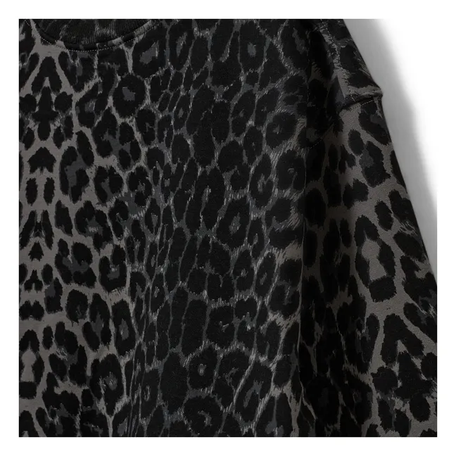 Elisy Leopard Sweat | Grey