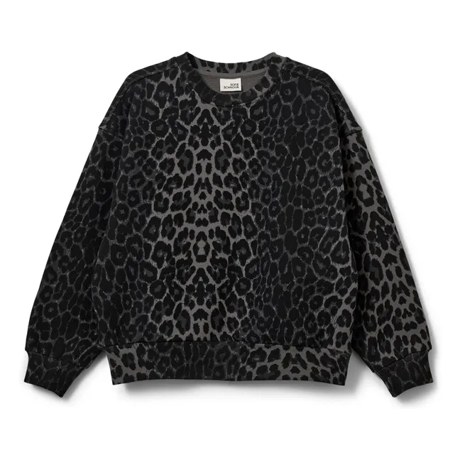 Elisy Leopard Sweat | Grey