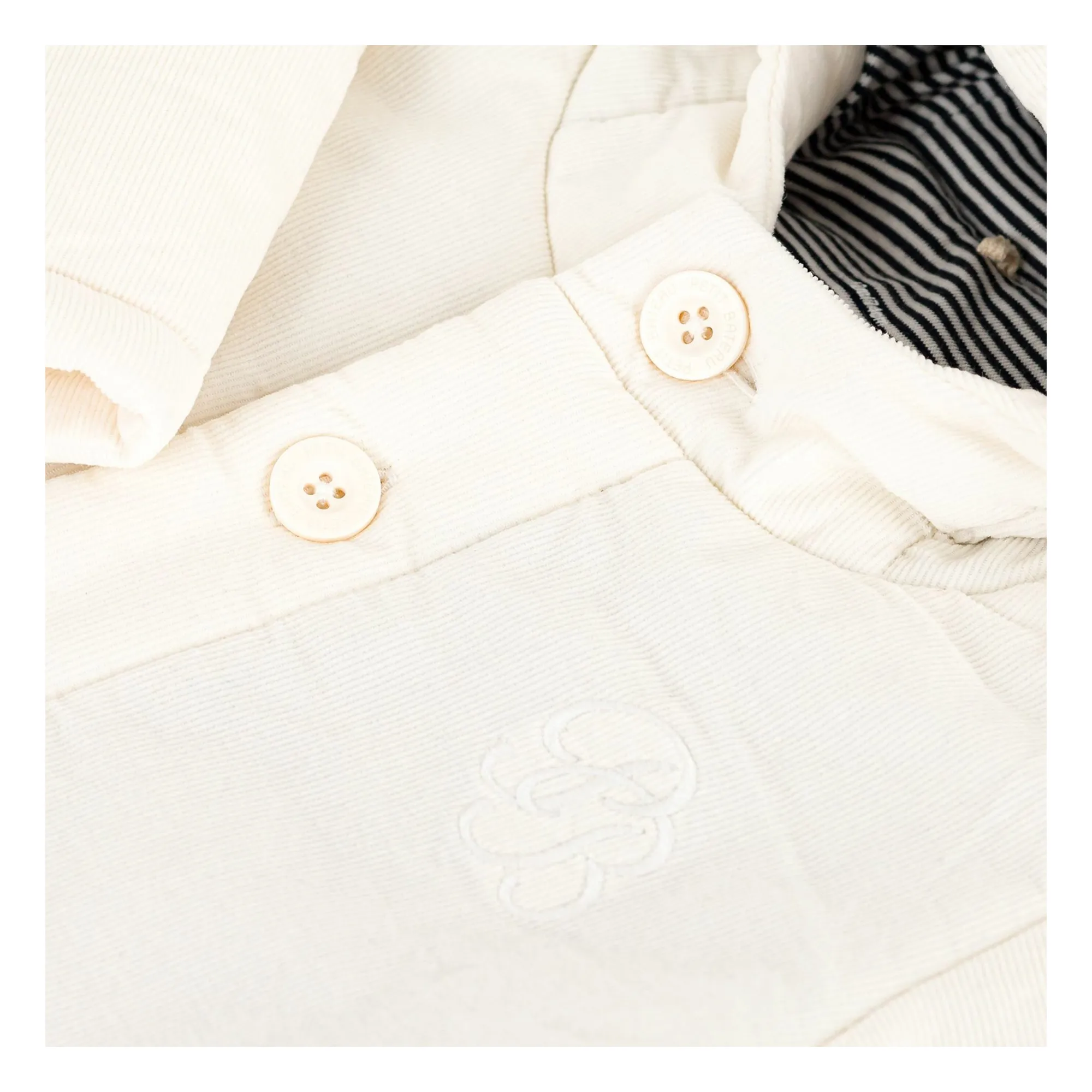 Veste Velours Côtelée | Ecru- Image produit n°3