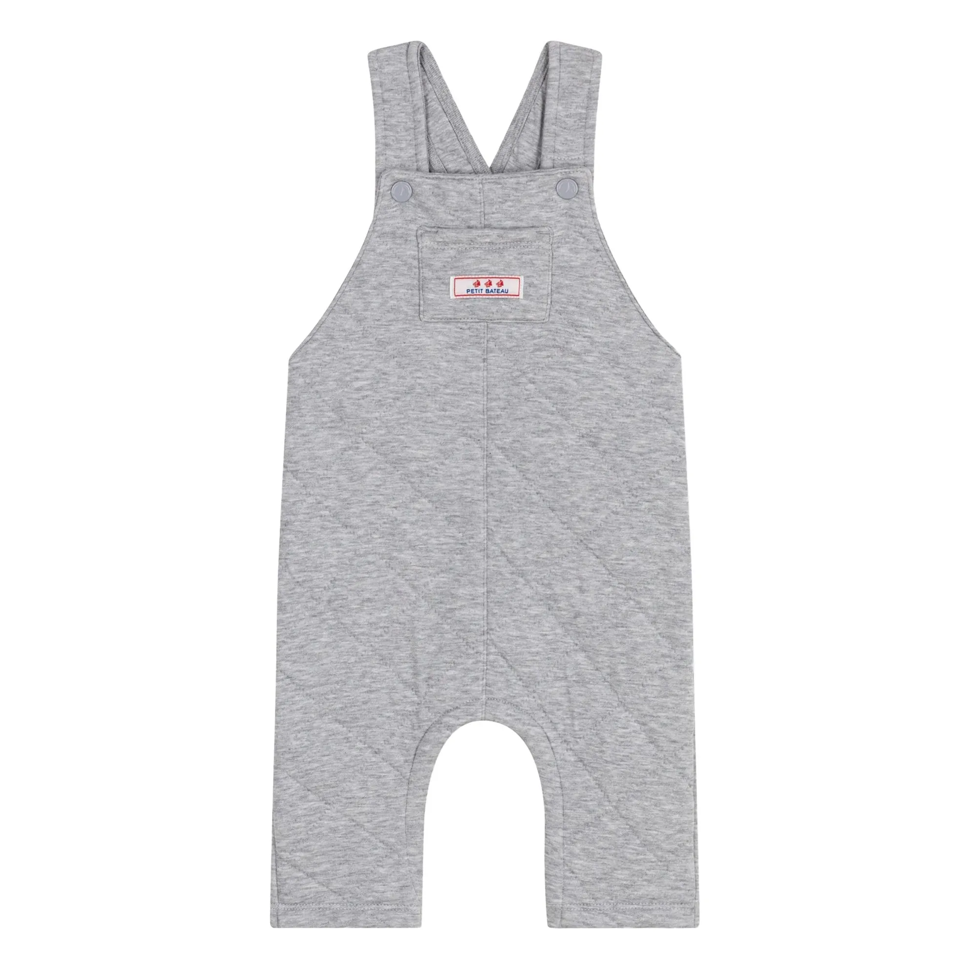 Petit Bateau Heather Grey Fleece Overalls