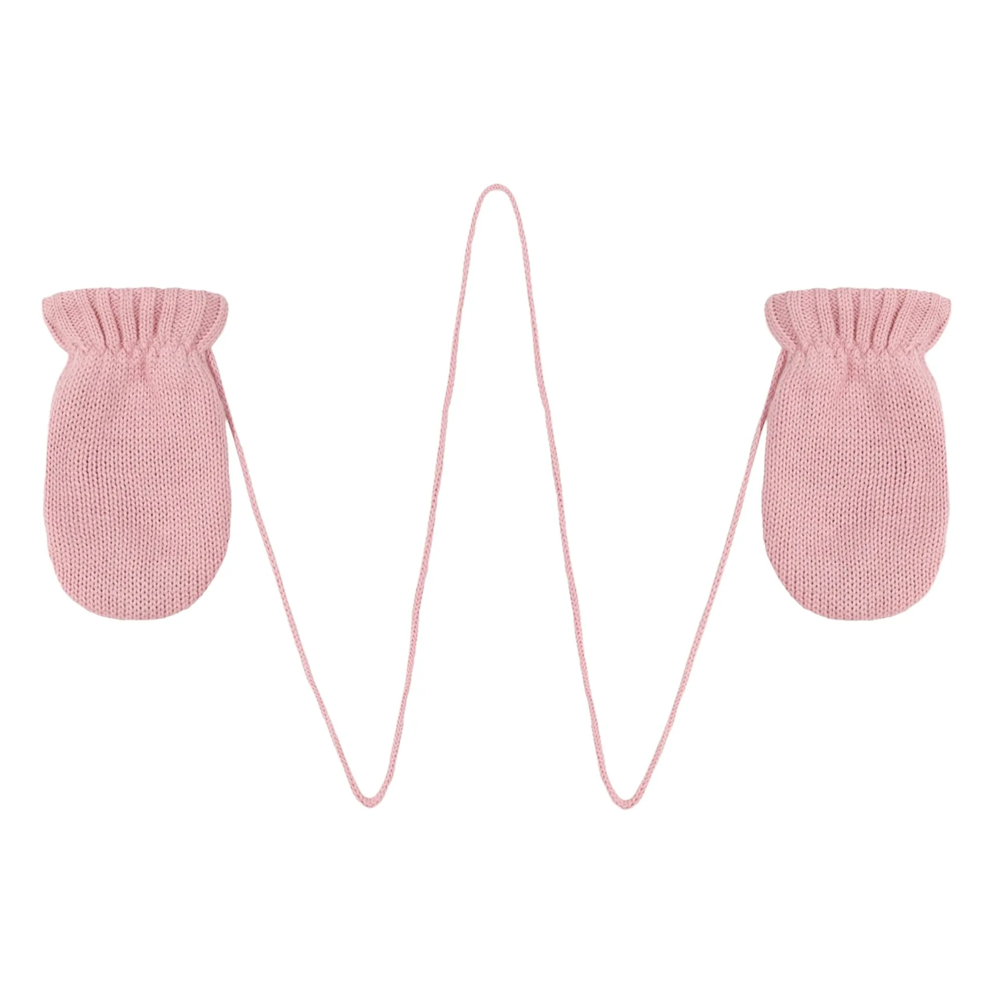 Petit Bateau Pink Knit Mittens