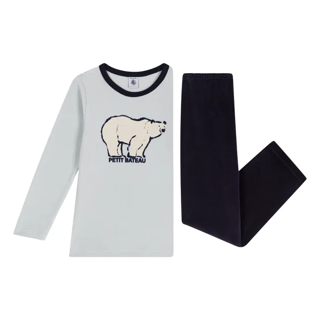 Pyjama Ours Coton Bio | Bleu
